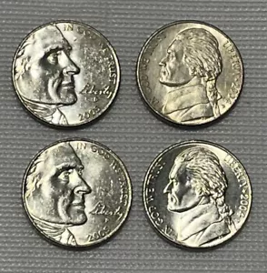 FOUR Nickels - 2005 P/D - 2004 D/P * Jefferson ** Free Shipping ** - Imagen 1 de 2