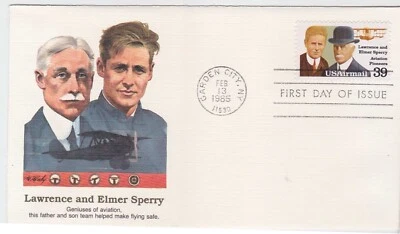 TurtlesTradingPost- Lawrence & Elmer Sperry 1985 #C114 Fleetwood Cachet FDC - Image 1 of 2