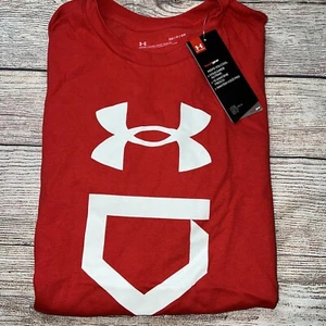 Under Armour Men’s Red Baseball Diamond Short Sleeve Tee Shirt NEW - Picture 1 of 1