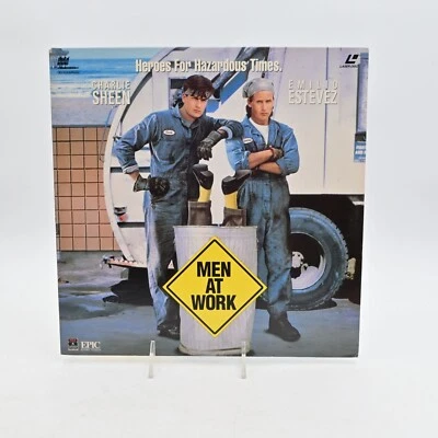 Vintage Men At Work LaserDisc Movie Charlie Sheen Emilio Estevez Comedy Foto 1 de 4