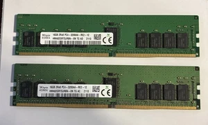 Hynix 16GB PC4-3200 2Rx8 DDR4 ECC REG RDIMM RAM Memory HMA82GR7DJR8N-XN - Picture 1 of 2