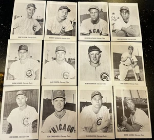Jay Publishing Company Chicago Cubs años 60 paquete de 12 fotos Bancos Santo Williams - Imagen 1 de 17