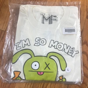2010 Pretty Ugly LLC Ugly Dolls Green OX "I'm So Money" Tshirt Tee Top Large L - Picture 1 of 5