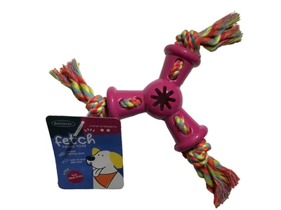 Игрушка для собак Retriever Fetch Triad Toss разноцветная с держателем для веревки и лакомств НОВАЯ - Изображение 1 из 4