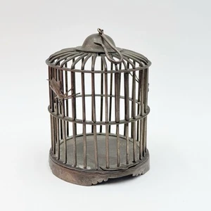 Vintage Oriental Metal Cricket Cage Mini Birdcage - Picture 1 of 8