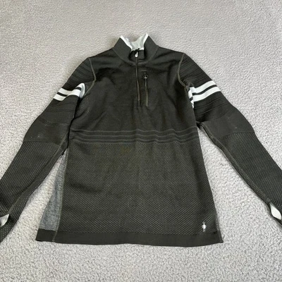 Suéter SmartWool Intraknit Tech Mujer Pequeño 1/4 Cremallera Lana Merino Agujeros para los Pulgares DEFECTUOSO Foto 1 de 4