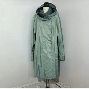 MYCRA PAC Women’s M/L Donatella Green Reversible Travel Packable Rain Coat USA - Picture 1 of 11