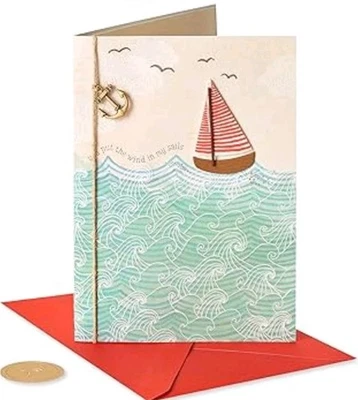 Papyrus Romantic Card ⛵ "Life With You Is A Wonderful & Amazing Adventure" - Image 1 of 4