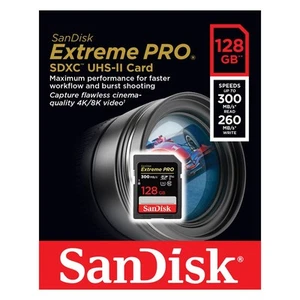 SanDisk SDXC Extreme Pro 128GB 300MB/s UHS-II V90 - Bild 1 von 4