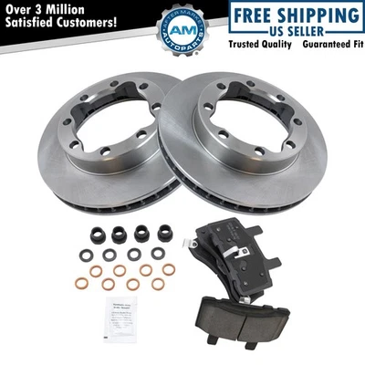 Front Ceramic Disc Brake Pad & Rotor Kit for Chevy GMC Pickup Suburban - Image 1 of 4