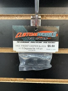CUSTOM WORKS RC 3405 Caster Blocks for 1/8' Pin +/- 5 Degree - Picture 1 of 1