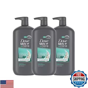 DOVE MEN + CARE Body and Face Wash Sensitive Skin 3 count For Hydrated, Smoot - Picture 1 of 5