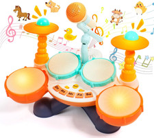 Tamburo Giochi Bambino 1 2 Anno Strumenti Musicali Giocattoli Batteria Bambini 1