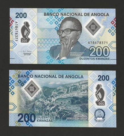 ANGOLA 200 Kwanzas 2020, P-160a New Polymer Type, Pack Fresh UNC Cover