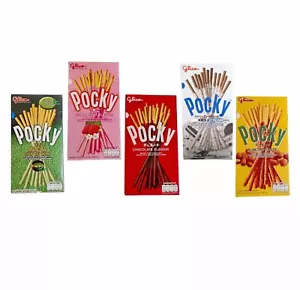 X10 Glico Pocky Biscuit Stick Chocolate Strawberry or Other Flavour Delicious - Picture 1 of 7