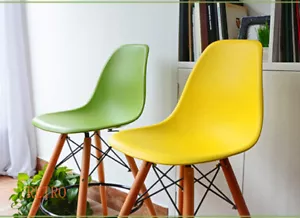 SILLA TABURETE EIFFEL TULIPÁN ESCANDINAVO MODERNA BARRA DE DESAYUNO MADERA...; - Imagen 1 de 18