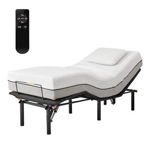 Adjustable Bed Base Twin XL Independent Head and Foot Incline Wireless Remote - Picture 1 of 7