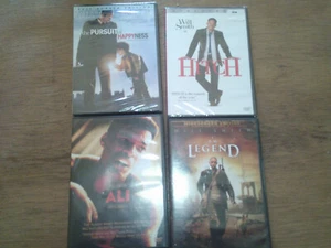 Lot of 4 Will Smith DVD's Hitch Persuit (NEW) Happyness I am legend Ali (Used) - Picture 1 of 6