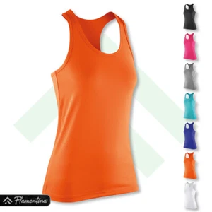 Womens Tank Top Quick Dry Gym Vest Running Cycling Yoga Sports Ladies Tee Spiro - Picture 1 of 15