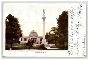 Postal: WI 1905 Simmons Memorial Library, Kenosha, Wisconsin - Publicado - Imagen 1 de 2