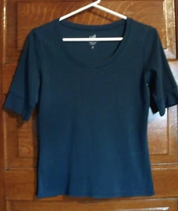 J Jill Pima Cotton Elbow Sleeved Tee Petite - Picture 1 of 2