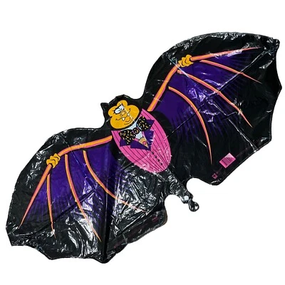 Pioneer Vintage 1999 Mylar Dracula Bat Halloween Oversized Party Balloon 43" New - Image 1 of 4