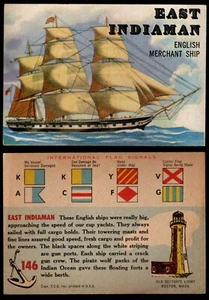 GTSTAMPS, SHIPS, BOATS, EAST INDIAMAN, ENGLISH MERCHANT SHIP, 1955 TOPPS # 146 - Picture 1 of 1