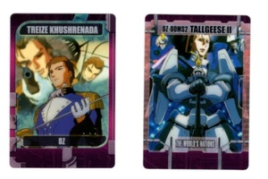 2 pcs plastic card Gundam Wing W anime Treize Khushrenada Tallgeese II OZ-00MS2 - Picture 1 of 4