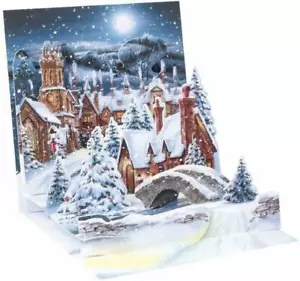Up With Paper - "Midnight Village" - 3D Pop-up Christmas Card - Picture 1 of 3