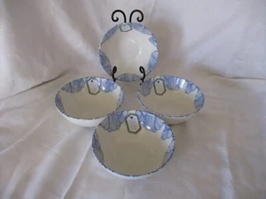 INTESA HOME FOUR CUENCOS DE SOPA/CEREAL PORCELANA FLOR AZUL DE 6,5” HECHOS EN PAVO NUEVOS CON ETIQUETAS - Imagen 1 de 5