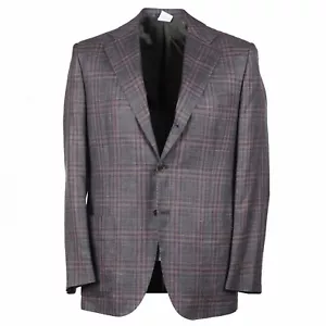Kiton Layered Check Lightweight Cashmere-Silk-Linen Sport Coat 40R (Eu 50) NWT - Picture 1 of 11