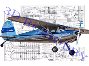 GIANT Cessna 140 96" 8ft WS RC Model Airplane Plans & Templates PRINTED - Picture 1 of 2