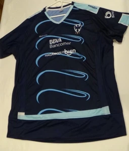 Monterrey Soccer Jersey 2XL XXL Blue Shirt Embroidered Patch Mexico Club Liga MX - Picture 1 of 13