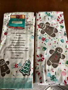 Juego de 2 toallas de cocina de vacaciones de pan de jengibre para mujer pionera - Imagen 1 de 5