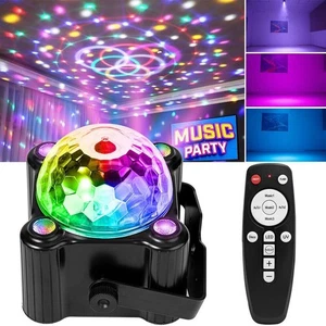 W/REMOTE VOICE-ACTIVATED DJ PARTY LED RGB DISCO STAGE LIGHTING PARTY LIGHT LAMP - Picture 1 of 12