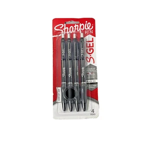 Bolígrafos Sharpie S-Gel, 4 unidades punta ultra fina 0,38 mm en negro - Imagen 1 de 4