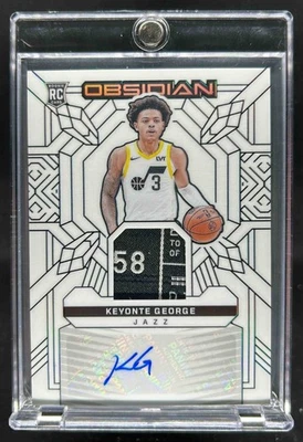 2023-24 Obsidian Keyonte George Rookie Laundry Tag Patch Contra FOTL Auto #3/3 - Image 1 of 2