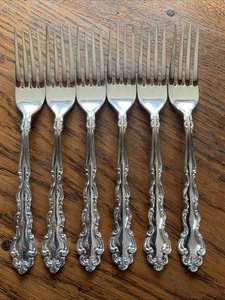 6 Vintage Silver ‘Community’ Plate Dinner Table Forks Mansion House - 7.75” - Picture 1 of 11