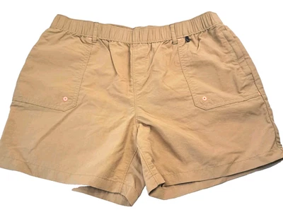 Lands' End Boys Medium 10-12 Hiking Shorts Zipped Pockets Tan - Image 1 of 4