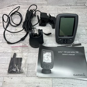 Garmin Echo 150 Dual Beam Fish Finder W/ Cords Manual Mount - Picture 1 of 18