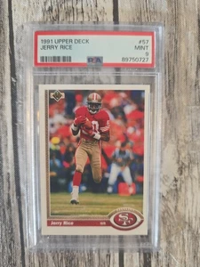 1991 Upper Deck Jerry Rice #57  HOF San Francisco 49ers - PSA 9 MINT - Picture 1 of 2