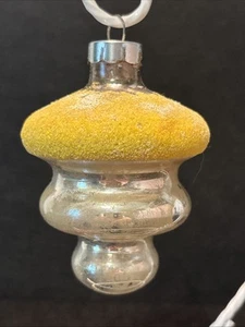 De colección Brillante Brite Era Segunda Guerra Mundial Tornado Vidrio Mercurio Brillo Rayas Adorno - Imagen 1 de 10