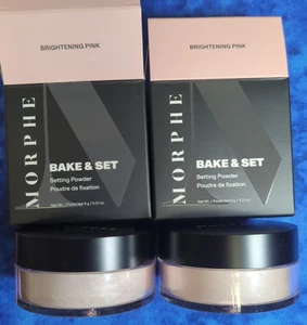 2 x Morphe Bake & Set Setting Powder shade: Brightening Pink .31 oz each - Imagen 1 de 2