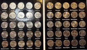 1999 To 2008 P COMPLETE 50 State Quarters Set 50 Philadelphia Statehood Lot SQP1 - Picture 1 of 3
