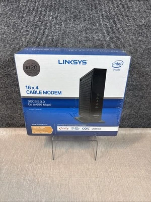LINKSYS 16 x 4 Cable Modem | 16 x 4 Bonded Channels | DOCSIS 3.0 | CM3016 - Image 1 of 4