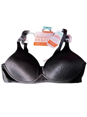 Warner’s Wireless Bra 40B Black W4013 Blissful Benefits Eliminates Back Fat NWT - Image 1 of 4