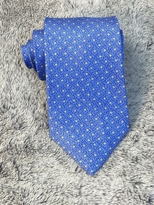 Fab! Corbata BVLGARI SEVENFOLD para hombre 100 % seda azul ITALIA Foto 1 de 4