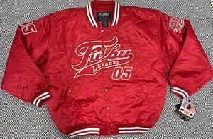 Chaqueta Universitaria Vintage FUBU 2005 Satén Roja Talla XXXL Deadstock Y2K Bordada - Imagen 1 de 9