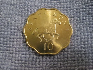 1981 Tanzania coin 10 Senti " ZEBRA " unc Beauty animal coin Sweet!! - Picture 1 of 2