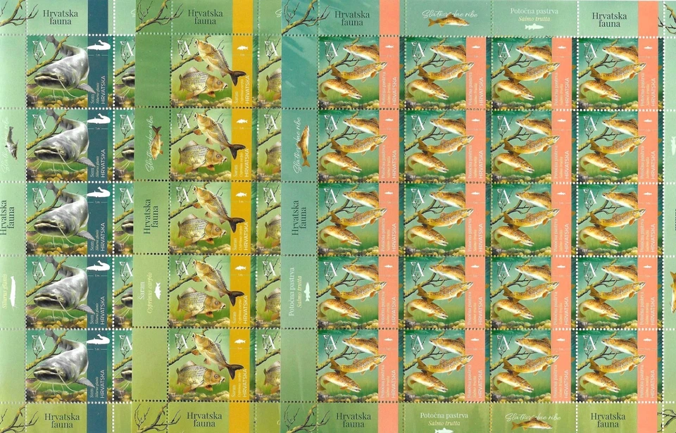 HR 2025-1532-4 PECES, HRVATSKA CROACIA, 3MS, MNH Foto 1 de 1